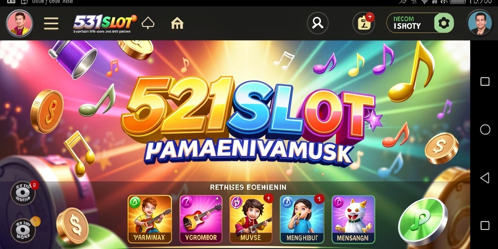 Tampilan gameplay 531SLOT yang menarik dengan musik yang dinamis.
