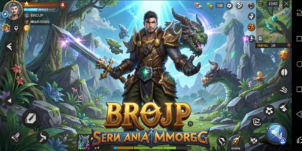 Tampilan gameplay BROJP yang epik dan memukau di dunia MMORPG.
