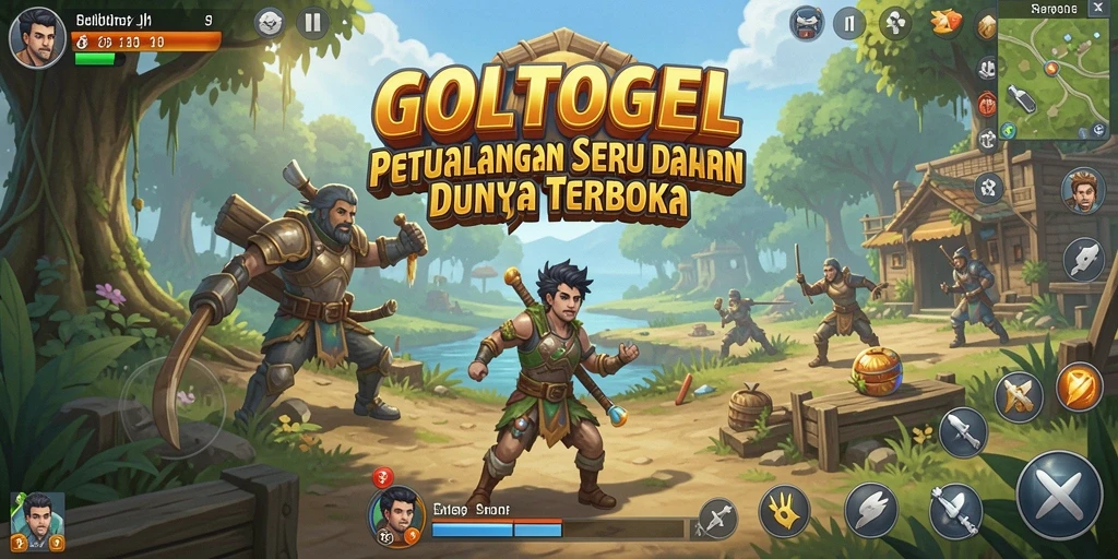 Screenshot GOLTOGEL menampilkan petualangan dalam dunia terbuka yang indah.