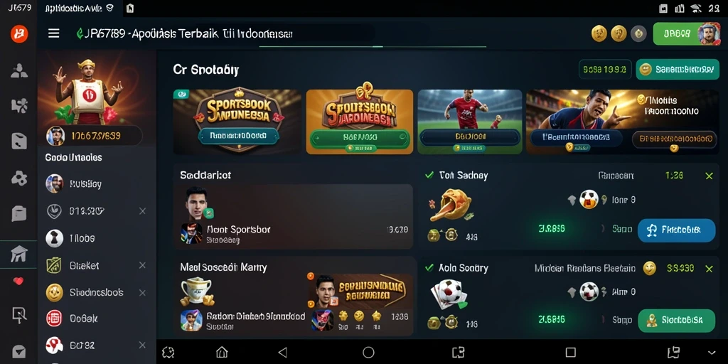 Tampilan dinamis dari aplikasi Sportsbook JP6789 menghidupkan pengalaman taruhan.