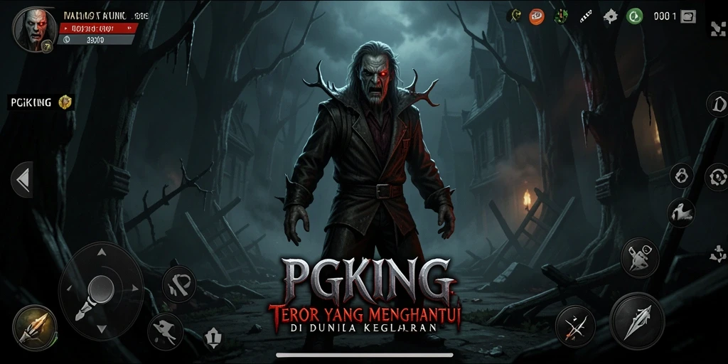 Screenshot PGKING menampilkan suasana mencekam dan gameplay yang intens.