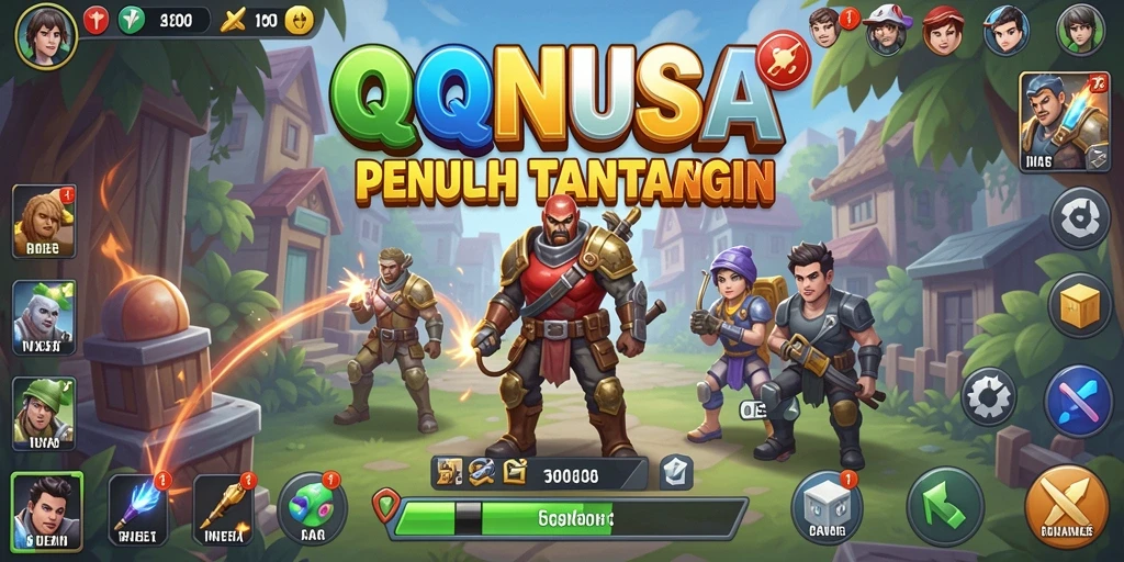 Tampilan gameplay QQNUSA yang menarik saat karakter beraksi di dalam dunia Idle.
