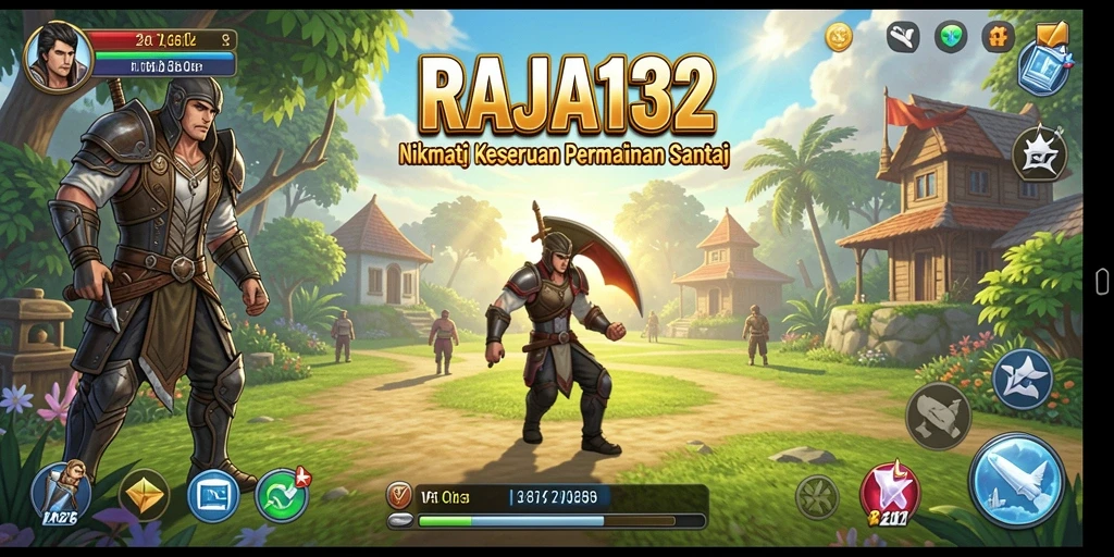 Tampilan gameplay seru dari RAJA132 yang penuh warna.