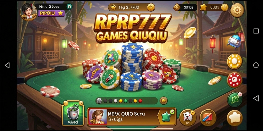 Screenshot gameplay RPRP777 yang menarik dengan suasana kompetitif QiuQiu.