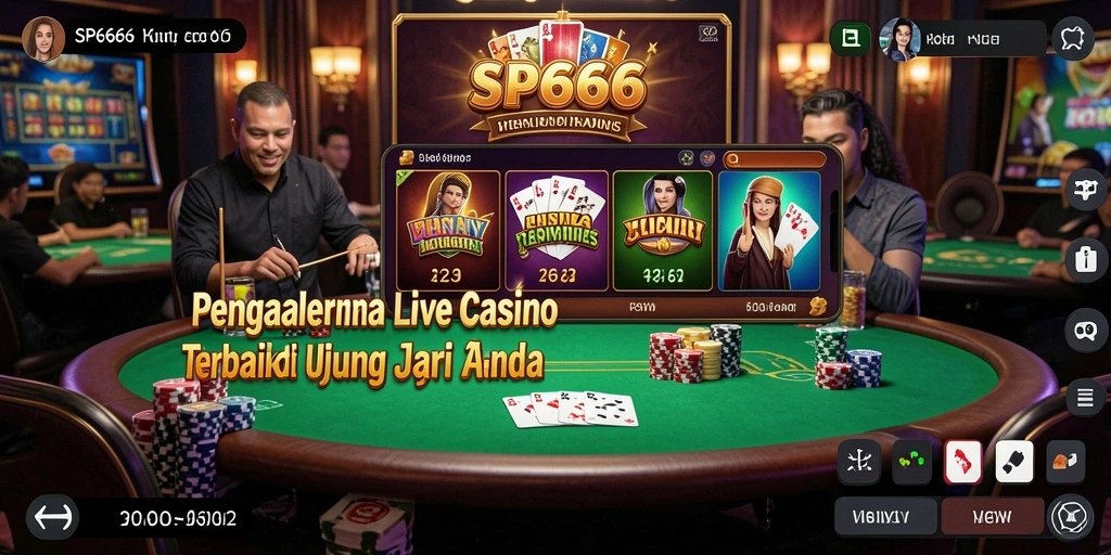 Tampilan menarik dalam SP666 saat bermain Live Casino.