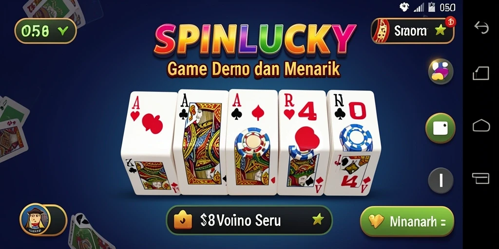 Tampilan gameplay menarik dalam SPINLUCKY dengan karakter Domino.