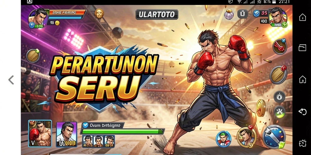 Screenshot ULARTOTO menampilkan aksi pertarungan yang mendebarkan.
